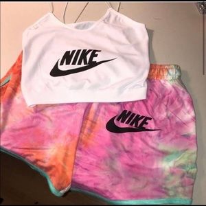 Crop top and shorts